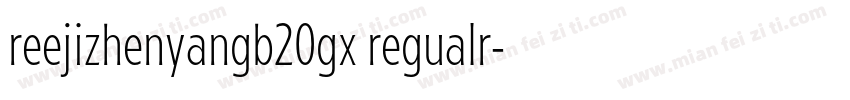reejizhenyangb20gx regualr字体转换
